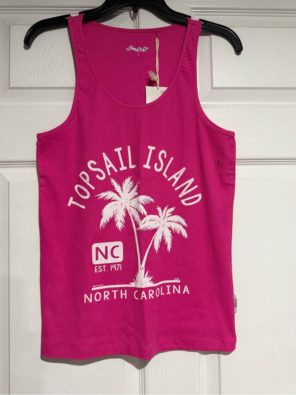 Sea La Vie Topsail Island Hot Pink Graphic Tank Top